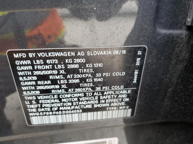 2016 VOLKSWAGEN TOUAREG SP WVGEF9BP4GD004053