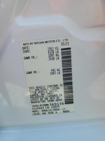 2021 NISSAN ALTIMA SR - 1N4BL4CV8MN369136