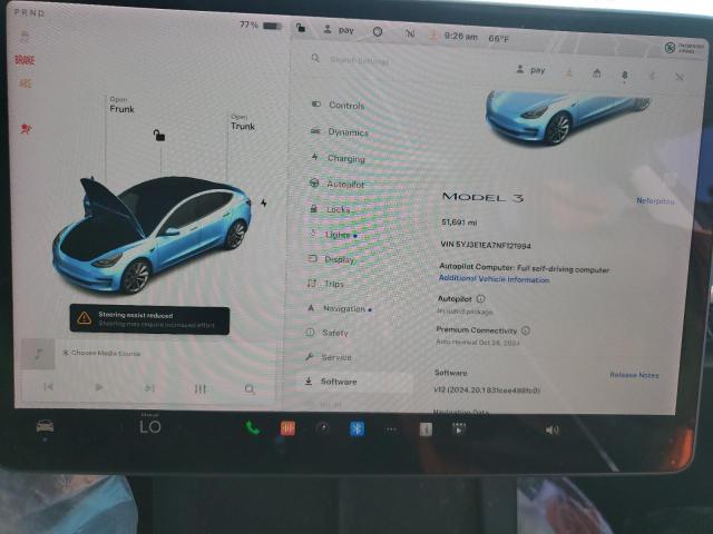 2022 TESLA MODEL 3 - 5YJ3E1EA7NF121994