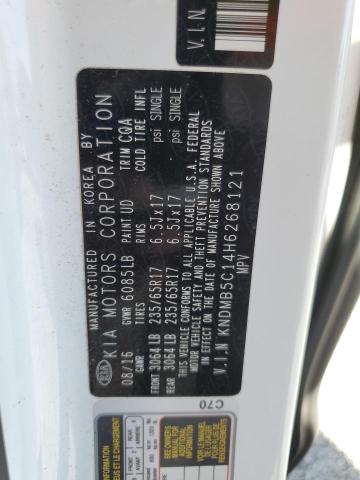 2017 KIA SEDONA LX - KNDMB5C14H6268121