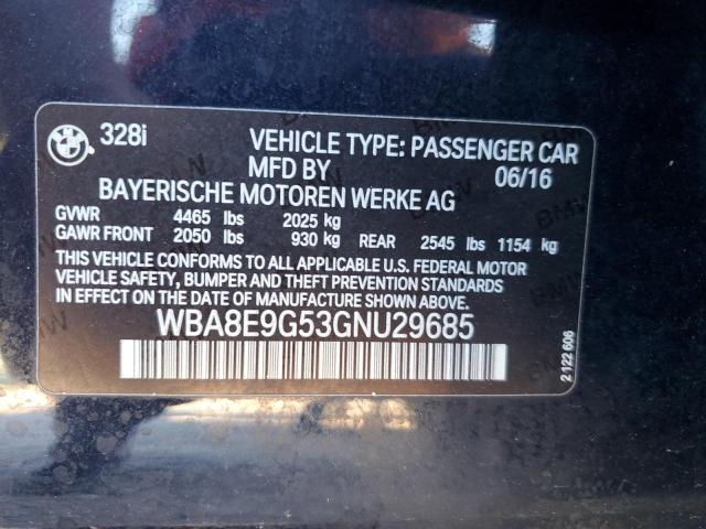 VIN WBA8E9G53GNU29685 2016 BMW 3 Series, 328 I Sulev no.13