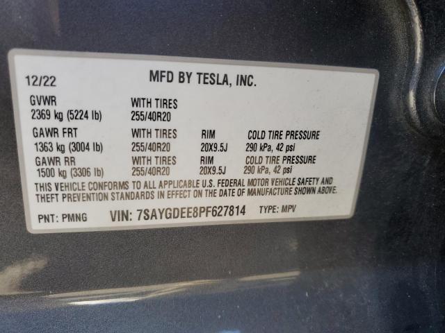 VIN 7SAYGDEE8PF627814 2023 Tesla MODEL Y no.14