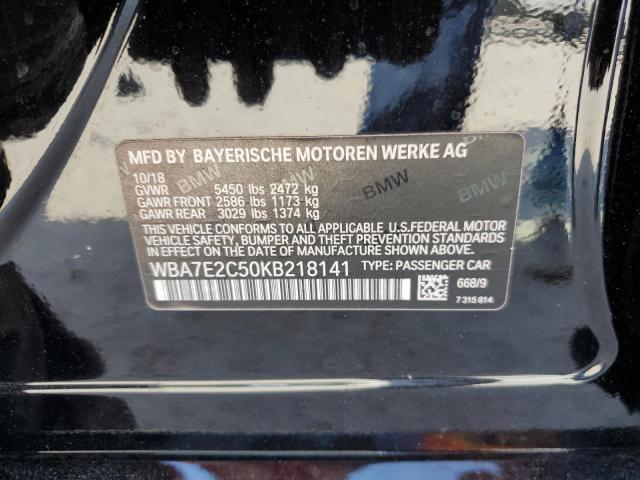 VIN WBA7E2C50KB218141 2019 BMW 7 SERIES no.13