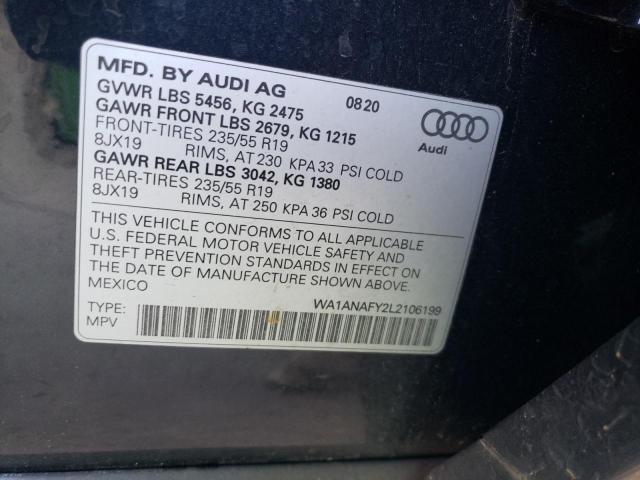 VIN WA1ANAFY2L2106199 2020 AUDI Q5 no.12