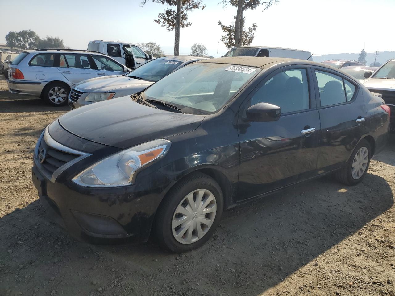 NISSAN VERSA S 2015 black  gas 3N1CN7AP9FL858844 photo #1