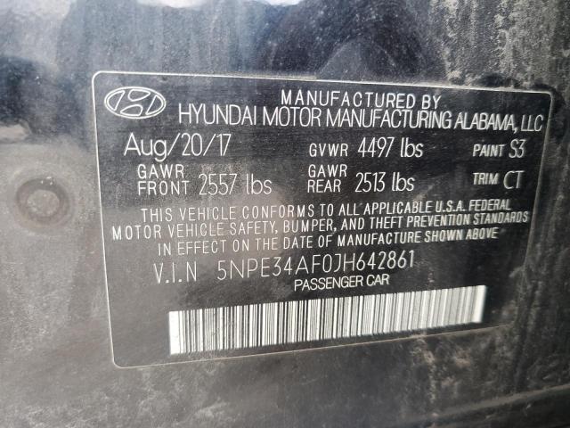 VIN 5NPE34AF0JH642861 2018 Hyundai Sonata, Sport no.12