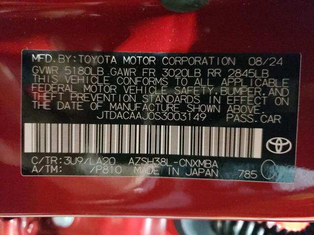 2025 TOYOTA CROWN SIGN JTDACAAJ0S3003149