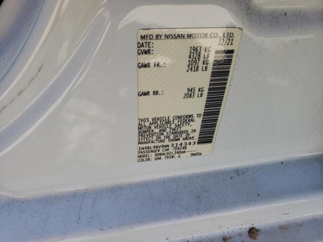 2022 NISSAN ALTIMA S - 1N4BL4BV9NN314343