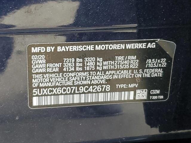 2020 BMW X7 M50I 5UXCX6C07L9C42678
