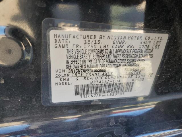 2016 NISSAN VERSA S - 3N1CN7AP6GL853909