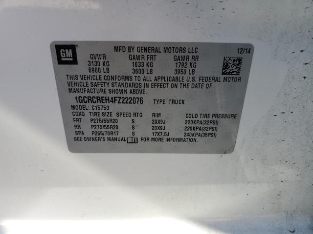 2015 CHEVROLET SILVERADO - 1GCRCREH4FZ222076