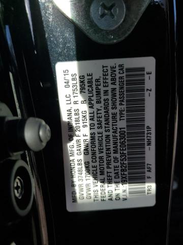 VIN 19XFB2F53FE063001 2015 Honda Civic, LX no.12