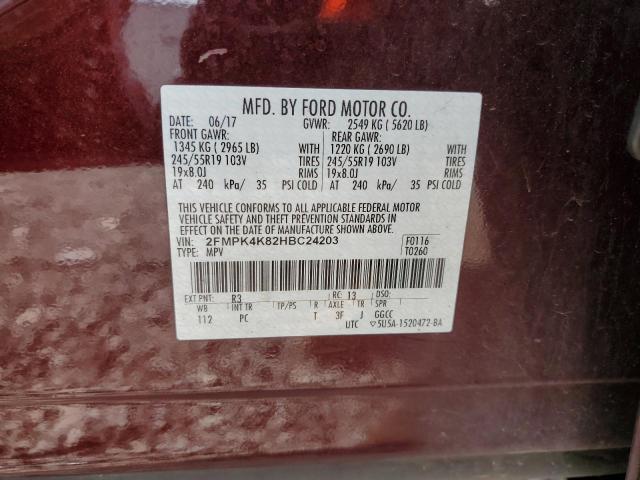 2017 FORD EDGE TITAN - 2FMPK4K82HBC24203