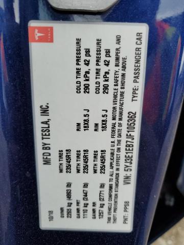 2018 TESLA MODEL 3 - 5YJ3E1EB7JF105362