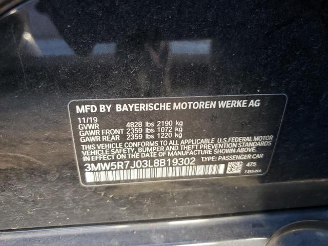 2020 BMW 330XI - 3MW5R7J03L8B19302