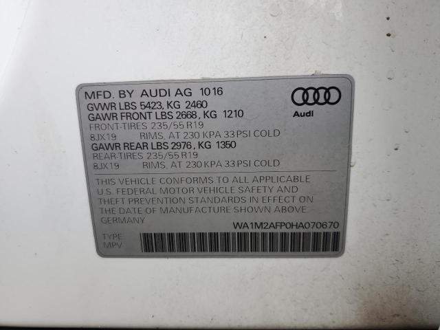 VIN WA1M2AFP0HA070670 2017 Audi Q5, Premium Plus no.13