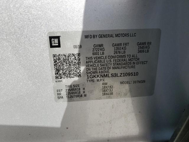 VIN 1GKKNMLS3LZ109510 2020 GMC Acadia, Slt no.13