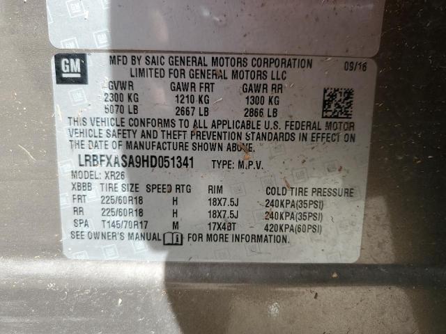 2017 BUICK ENVISION P - LRBFXASA9HD051341