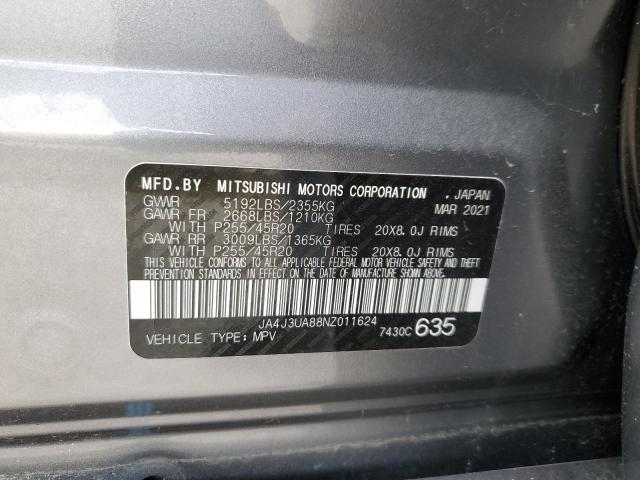 VIN JA4J3UA88NZ011624 2022 Mitsubishi Outlander, SE no.13