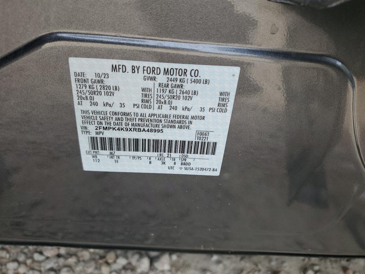 Lot #2995909989 2024 FORD EDGE TITAN