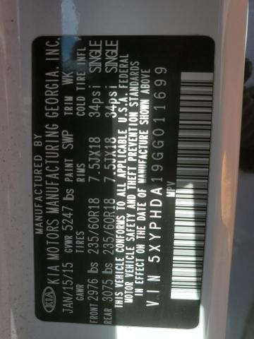 2016 KIA SORENTO EX - 5XYPHDA19GG011699