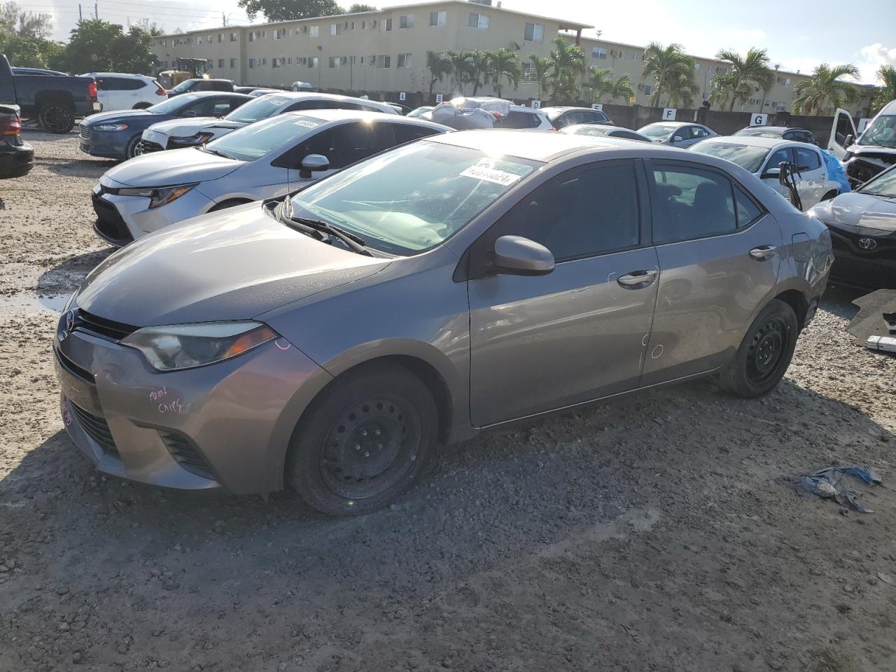 TOYOTA COROLLA L 2016 gray  gas 2T1BURHE1GC512299 photo #1