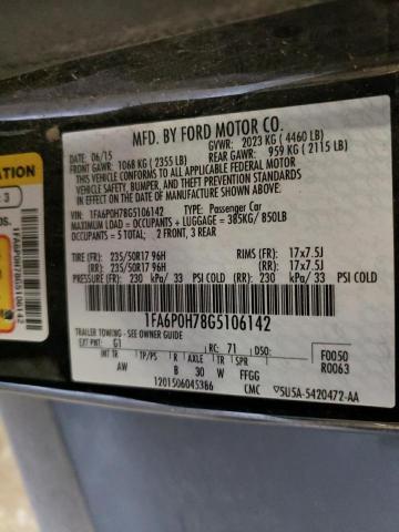 2016 FORD FUSION SE - 1FA6P0H78G5106142