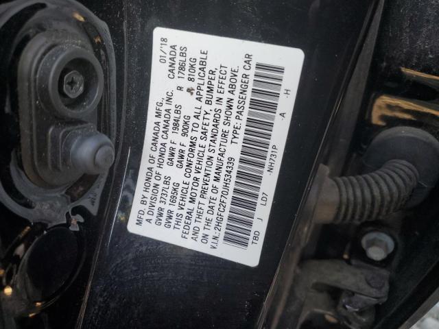 2018 HONDA CIVIC EX - 2HGFC2F70JH534339