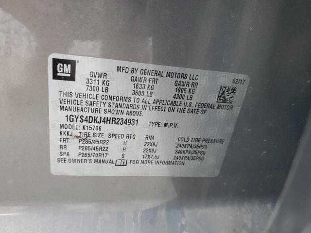 2017 CADILLAC ESCALADE P - 1GYS4DKJ4HR234931