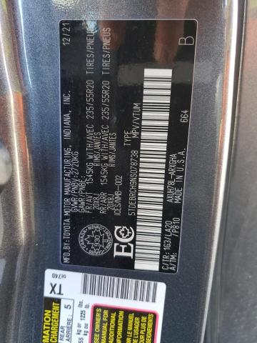 2022 TOYOTA HIGHLANDER - 5TDEBRCH9NS078738