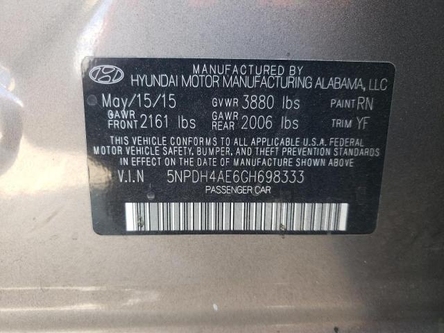 2016 HYUNDAI ELANTRA - 5NPDH4AE6GH698333