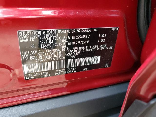 2021 TOYOTA RAV4 XLE - 2T3W1RFV3MW137269