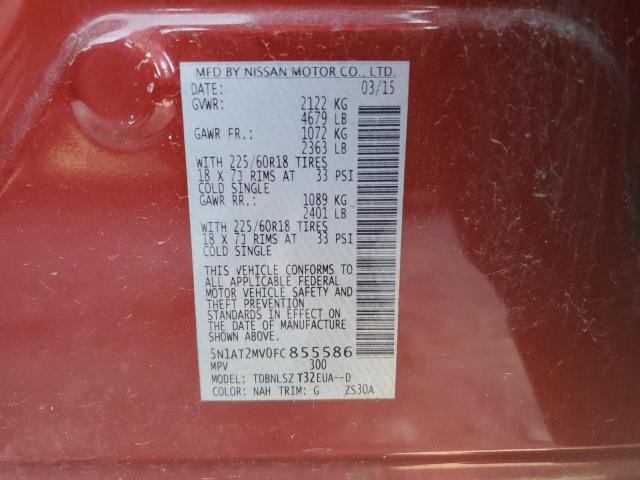2015 NISSAN ROGUE S - 5N1AT2MV0FC855586