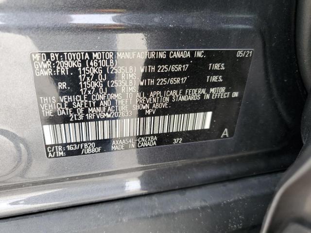 VIN 2T3F1RFV6MW202633 2021 Toyota RAV4, LE no.13