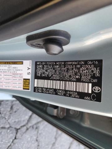 VIN JTDKBRFU1G3527586 2016 Toyota Prius no.12