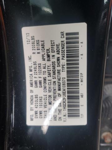 VIN 1HGCR2F36EA106570 2014 Honda Accord, LX no.13