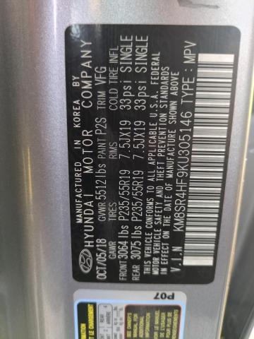 2019 HYUNDAI SANTA FE X - KM8SR4HF9KU305146