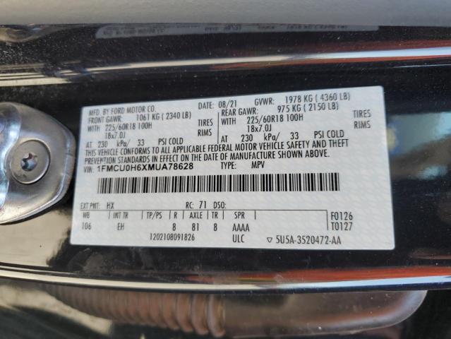 2021 FORD ESCAPE SEL - 1FMCU0H6XMUA78628