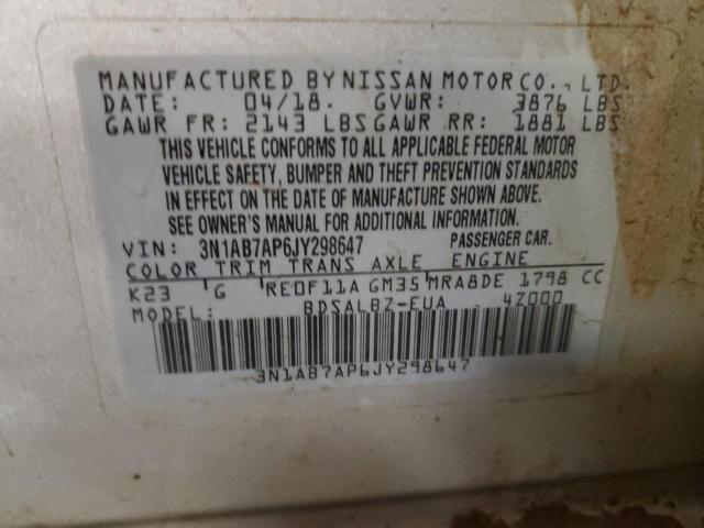 2018 NISSAN SENTRA S - 3N1AB7AP6JY298647
