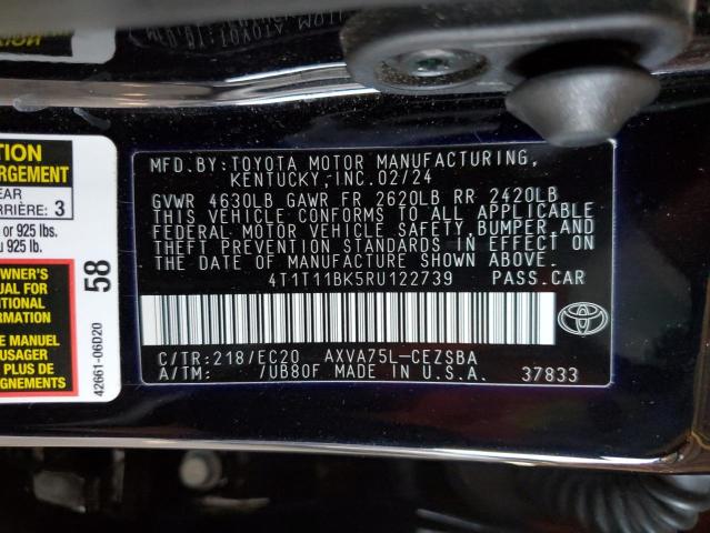 VIN 4T1T11BK5RU122739 2024 Toyota Camry, Se Night S... no.12