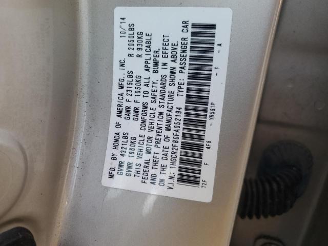 2015 HONDA ACCORD EXL - 1HGCR2F80FA052194
