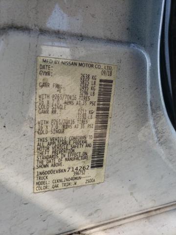 VIN 1N6DD0EV8KN714262 2019 Nissan Frontier, SV no.13