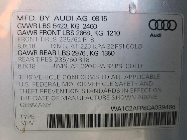 VIN WA1C2AFP8GA039466 2016 Audi Q5, Premium no.12