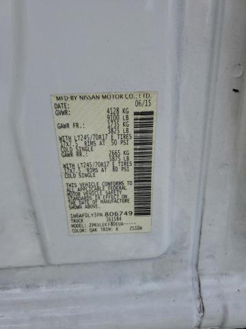 2015 NISSAN NV 2500 1N6AF0LY3FN806749
