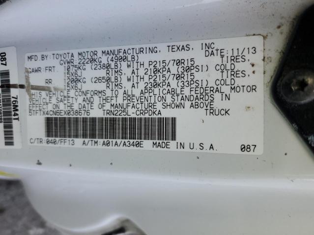 VIN 5TFTX4CN6EX038676 2014 Toyota Tacoma, Access Cab no.13