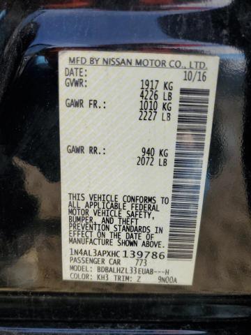 2017 NISSAN ALTIMA 2.5 - 1N4AL3APXHC139786