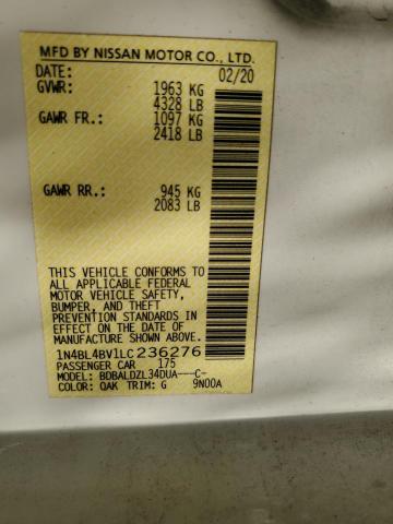 2020 NISSAN ALTIMA S - 1N4BL4BV1LC236276