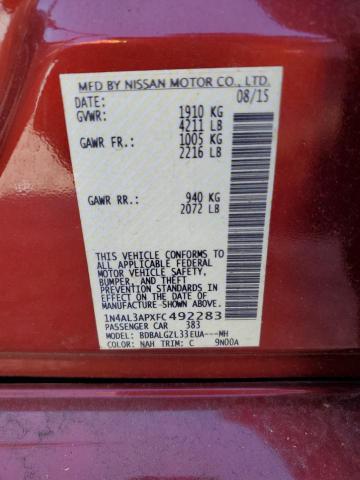 2015 NISSAN ALTIMA 2.5 - 1N4AL3APXFC492283