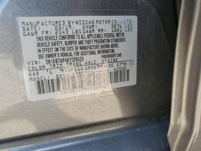 2019 NISSAN SENTRA S - 3N1AB7AP4KY326429