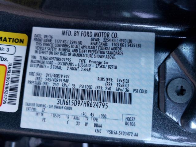 2017 LINCOLN MKZ SELECT - 3LN6L5D97HR624795